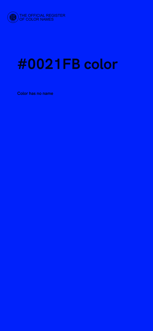 #0021FB color image