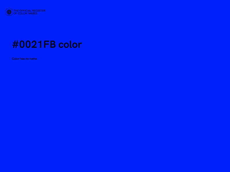 #0021FB color image