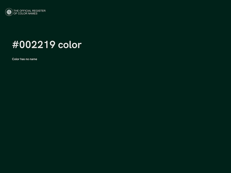 #002219 color image