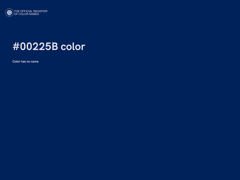 #00225B color image