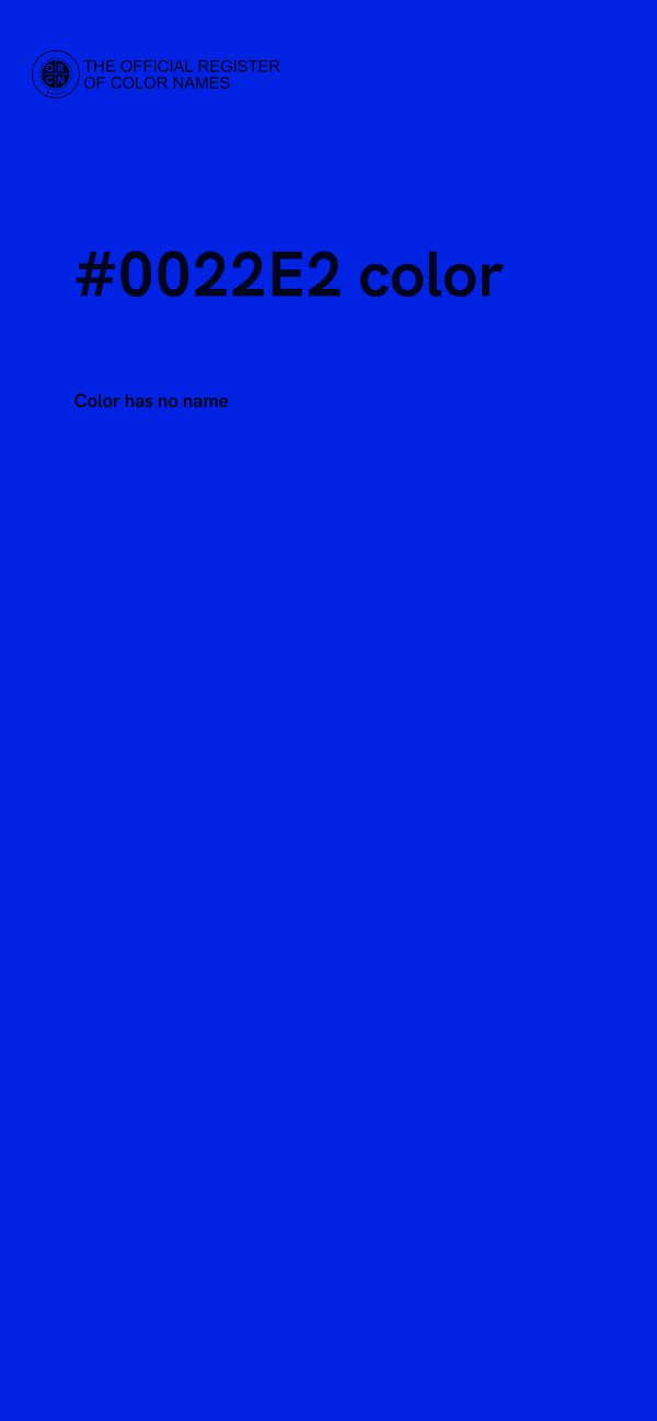 #0022E2 color image