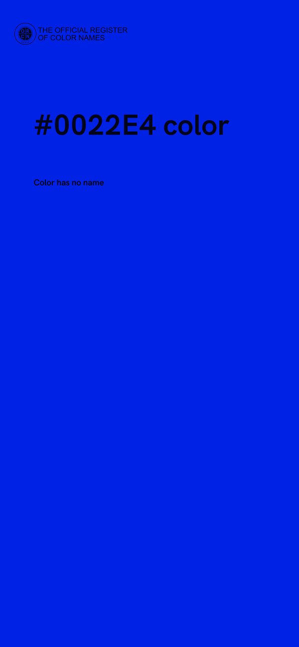 #0022E4 color image