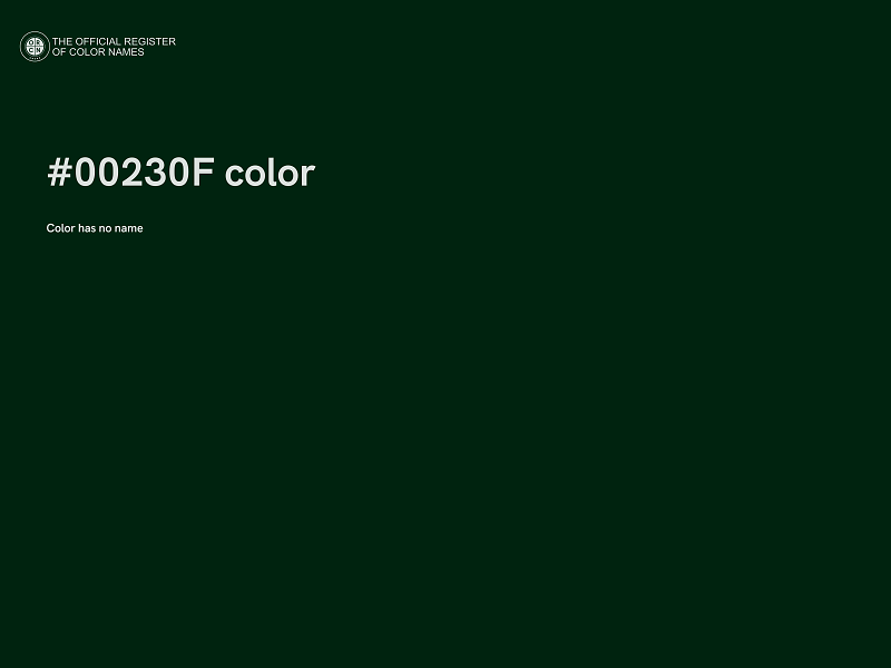 #00230F color image