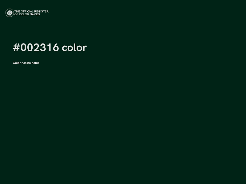 #002316 color image