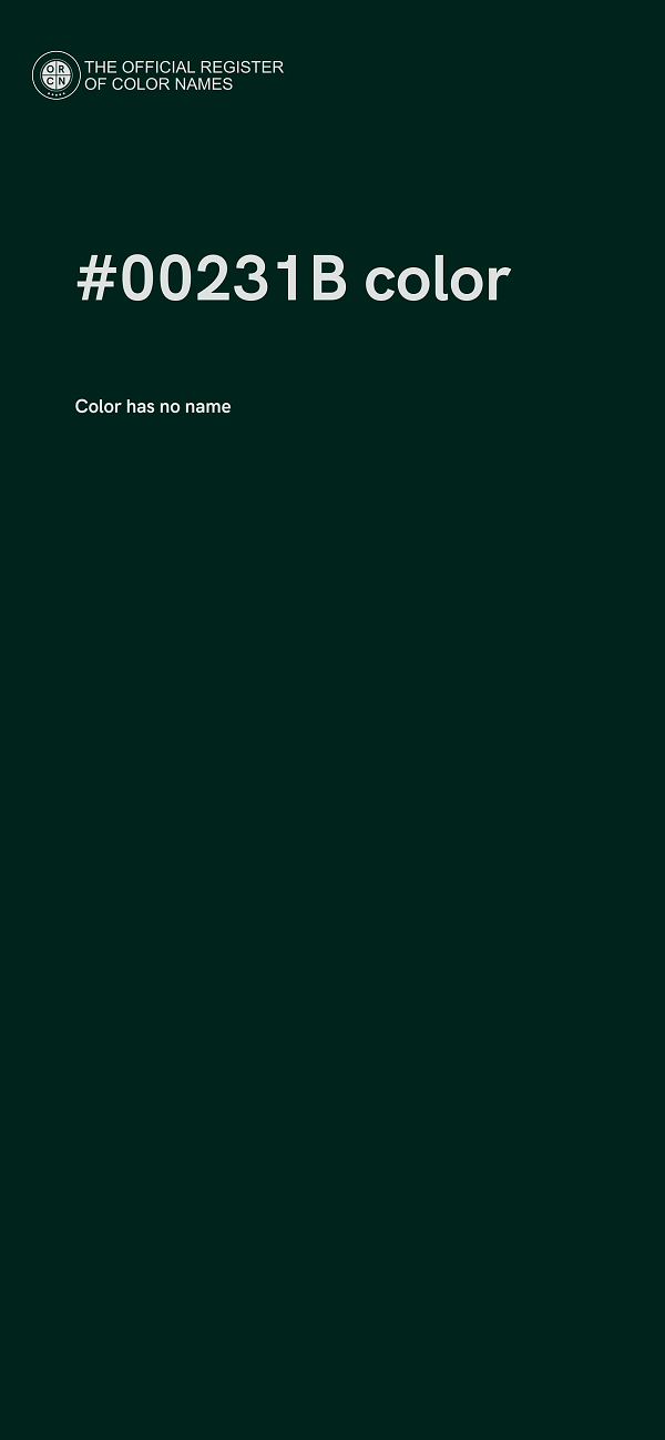 #00231B color image