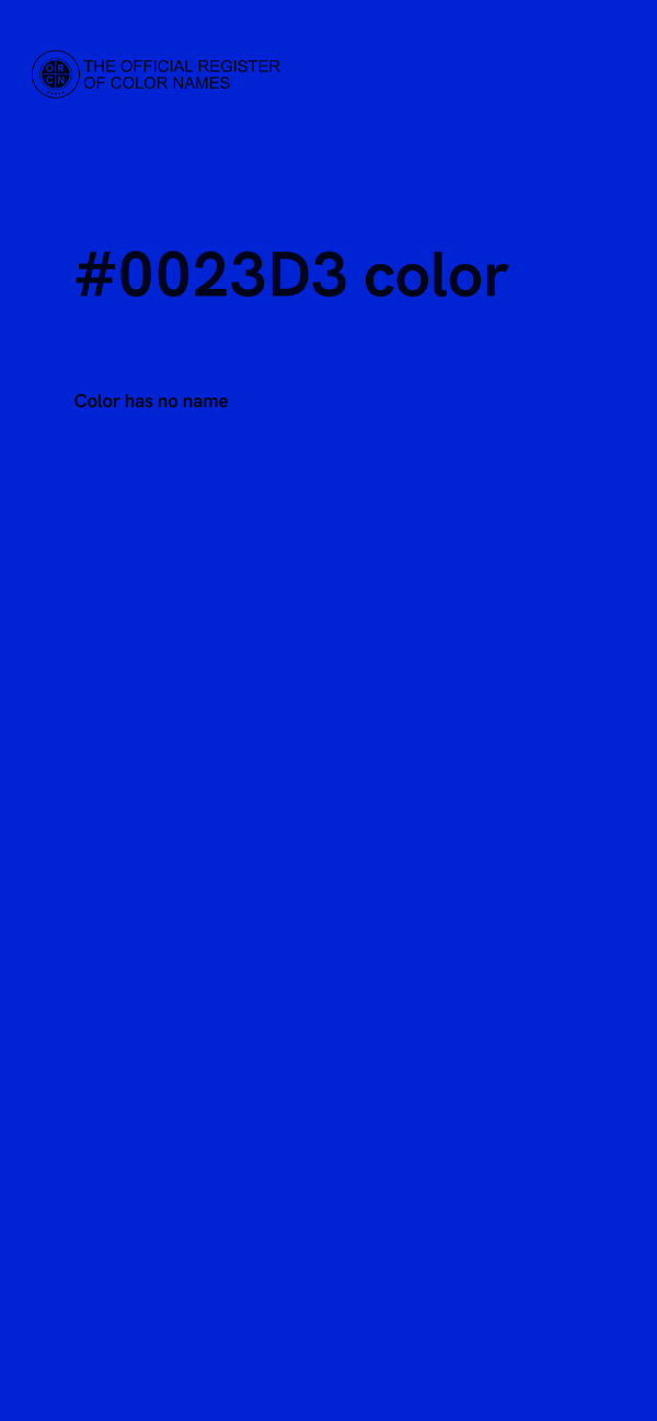 #0023D3 color image