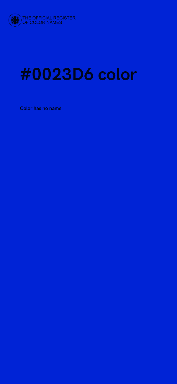 #0023D6 color image