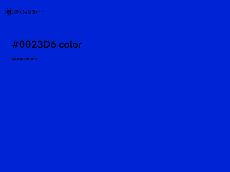 #0023D6 color image