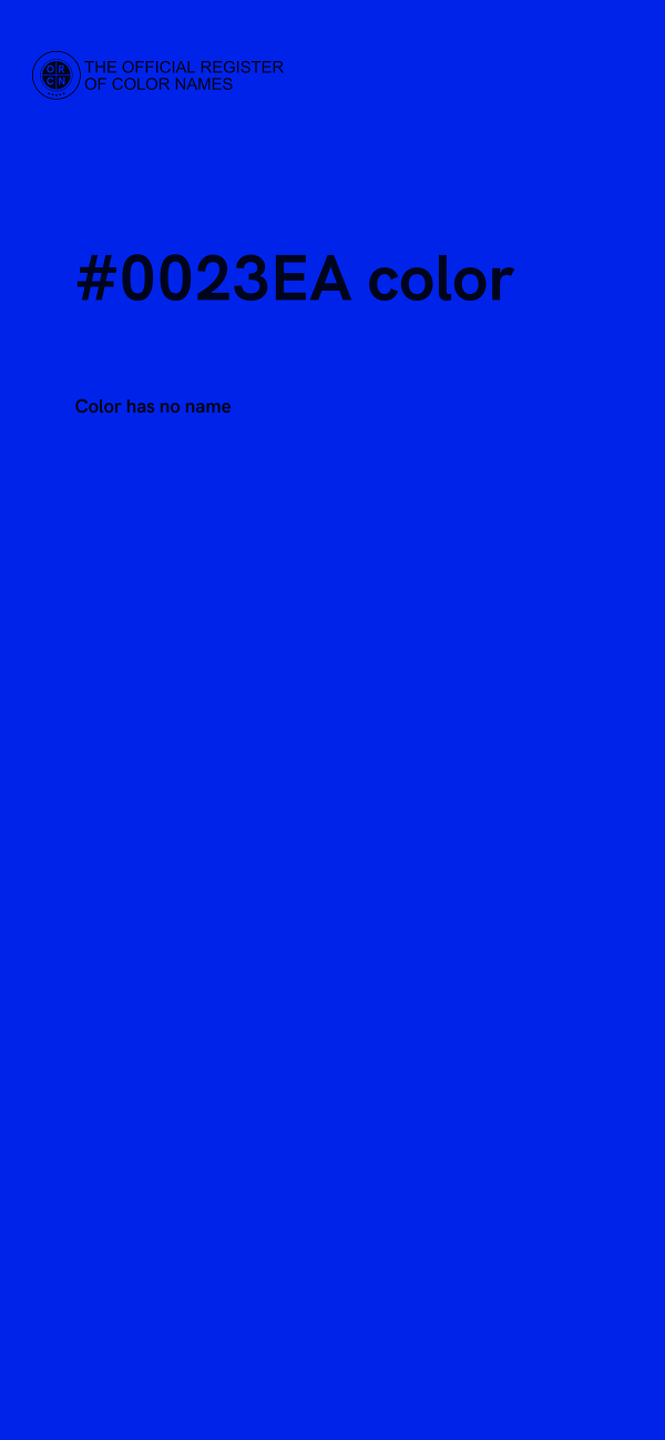 #0023EA color image