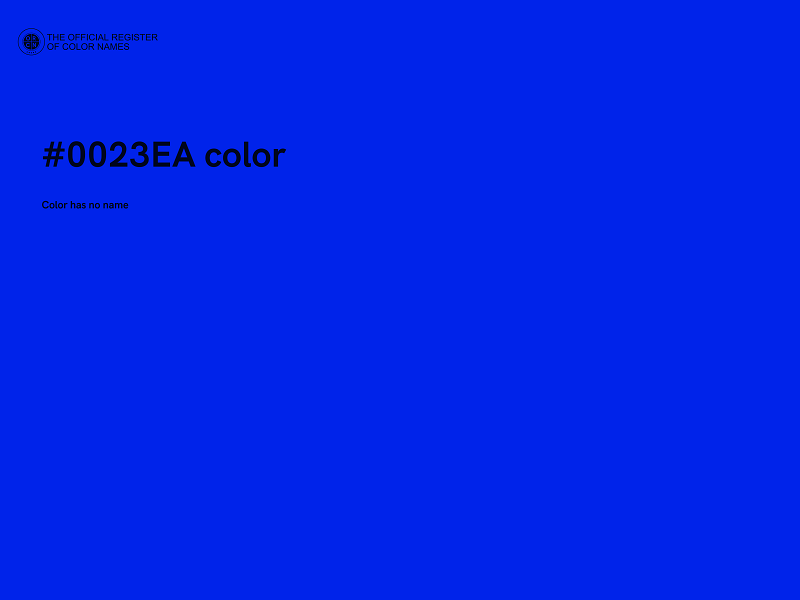 #0023EA color image