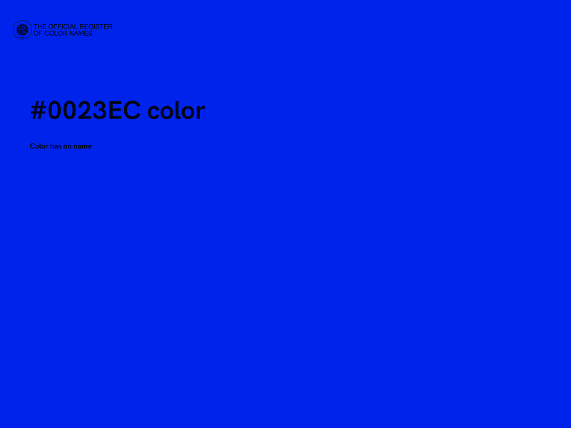 #0023EC color image
