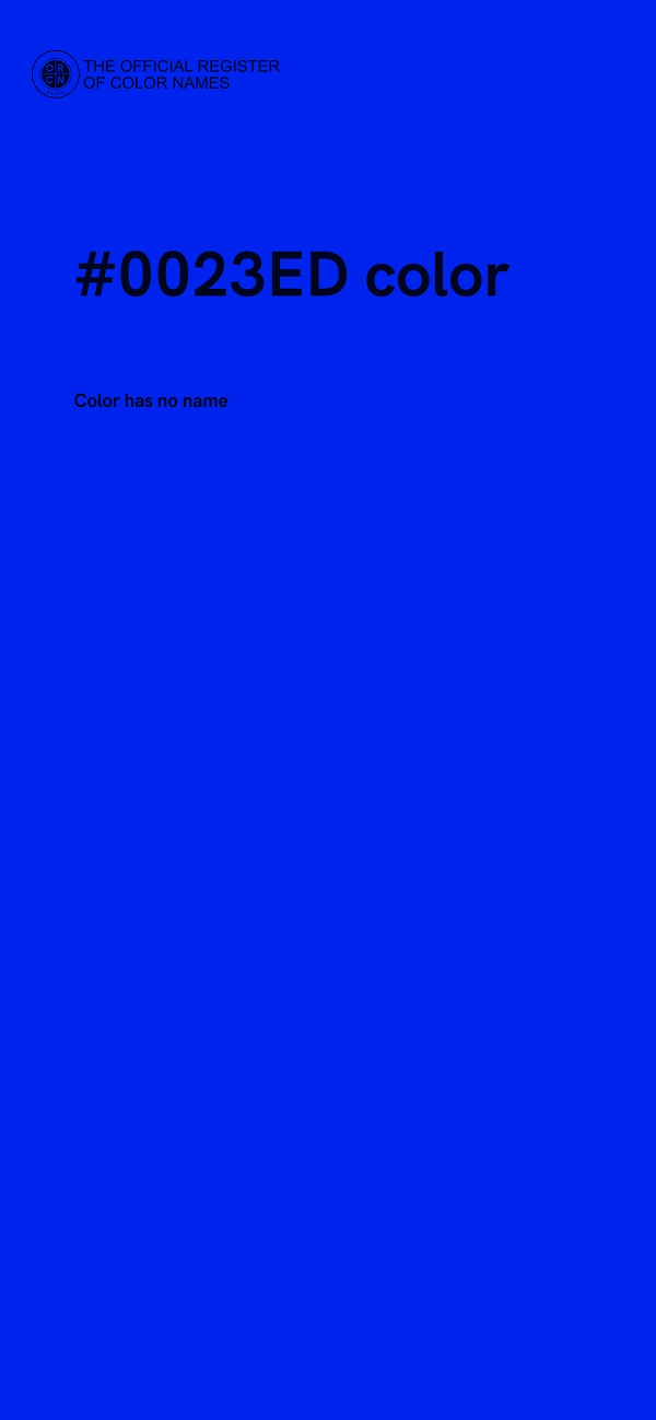 #0023ED color image
