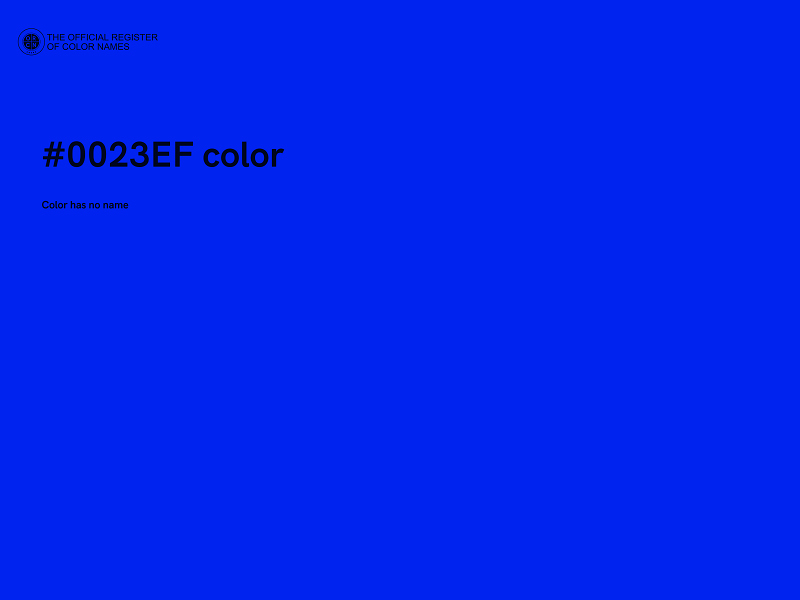 #0023EF color image