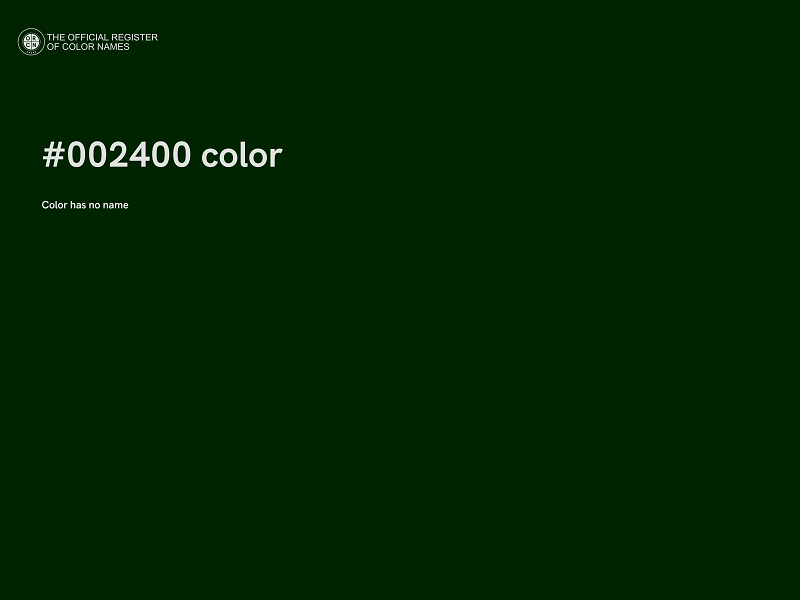 #002400 color image