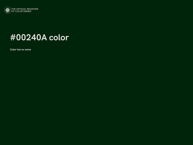 #00240A color image