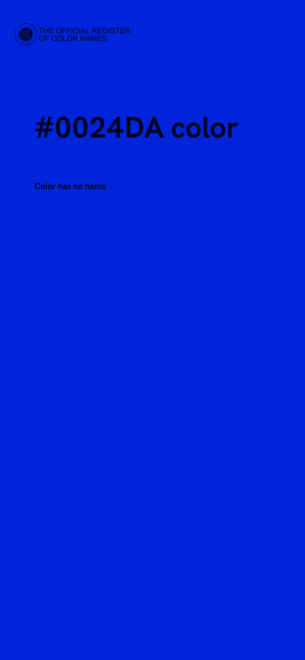 #0024DA color image