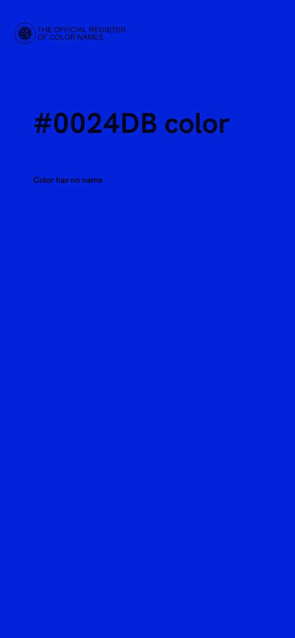 #0024DB color image
