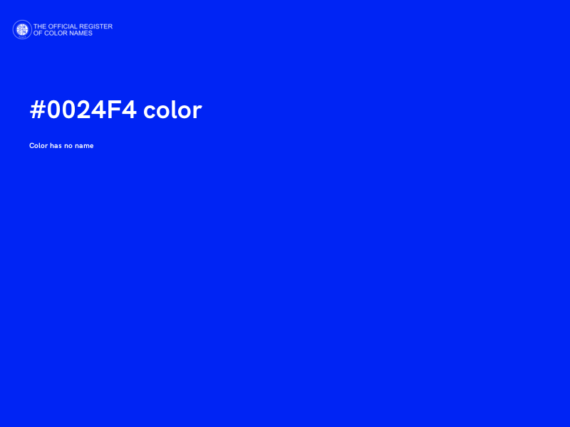 #0024F4 color image