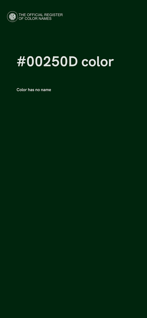 #00250D color image