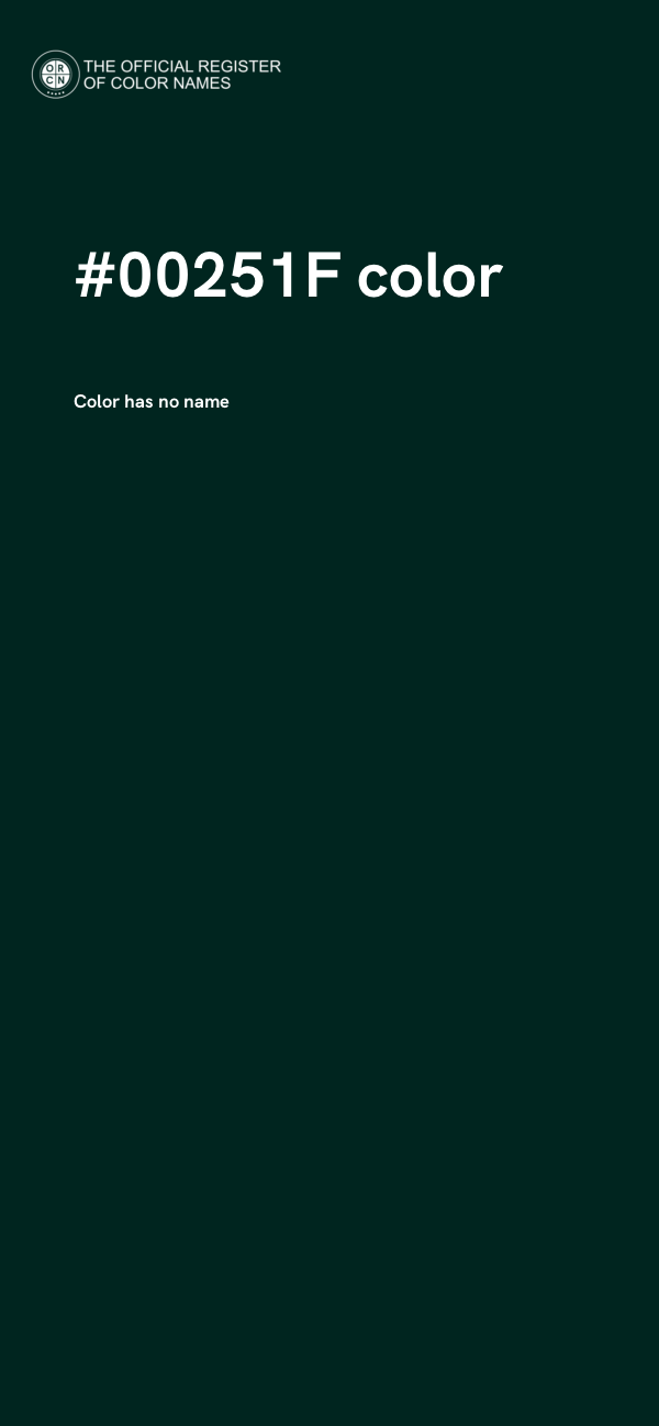 #00251F color image