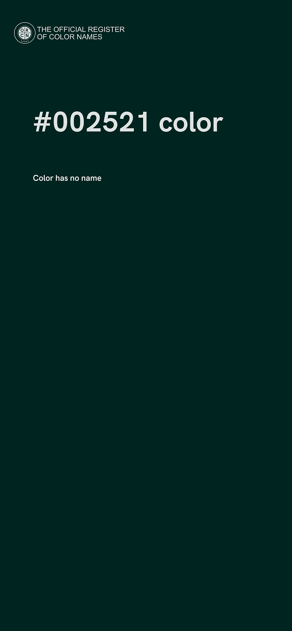 #002521 color image