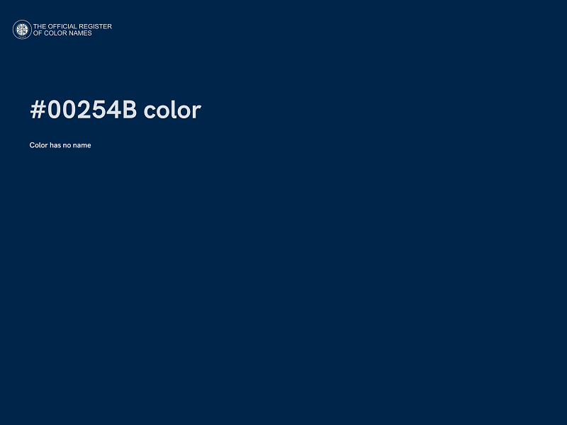 #00254B color image