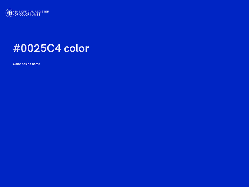 #0025C4 color image