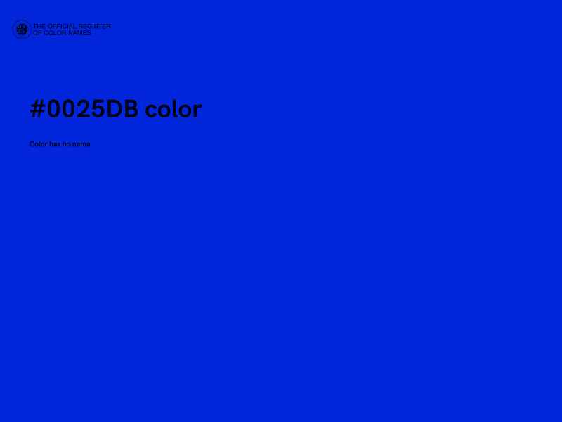 #0025DB color image
