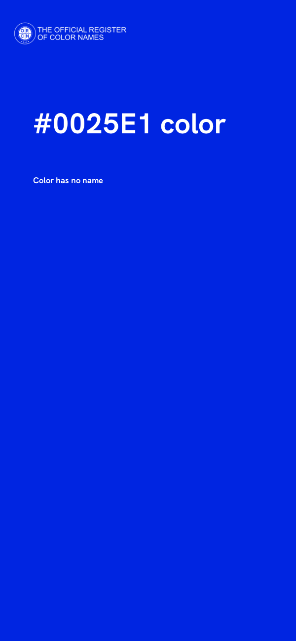 #0025E1 color image