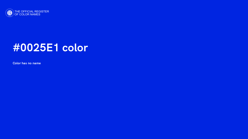 #0025E1 color image