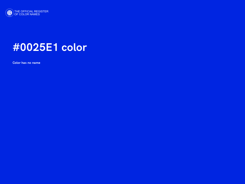 #0025E1 color image