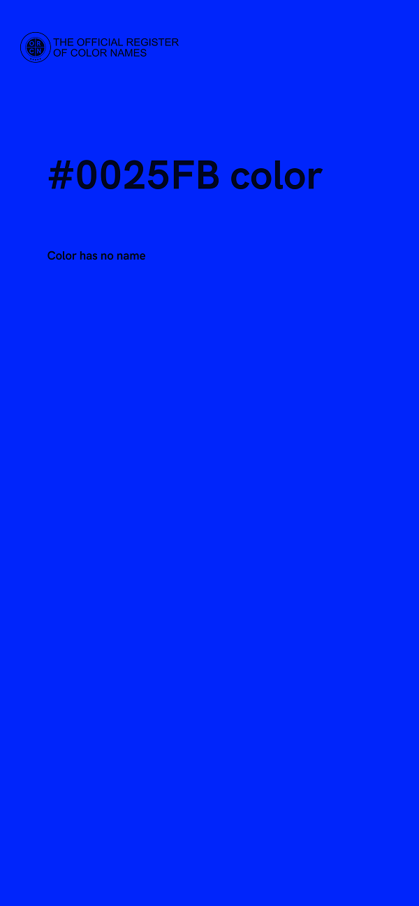 #0025FB color image