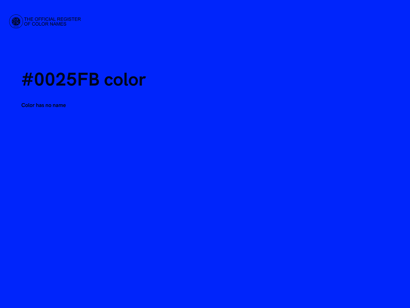 #0025FB color image
