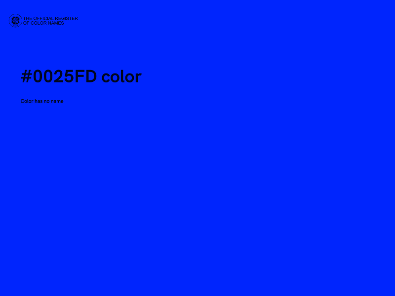 #0025FD color image