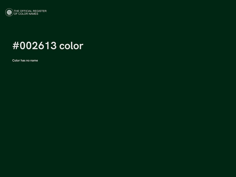#002613 color image
