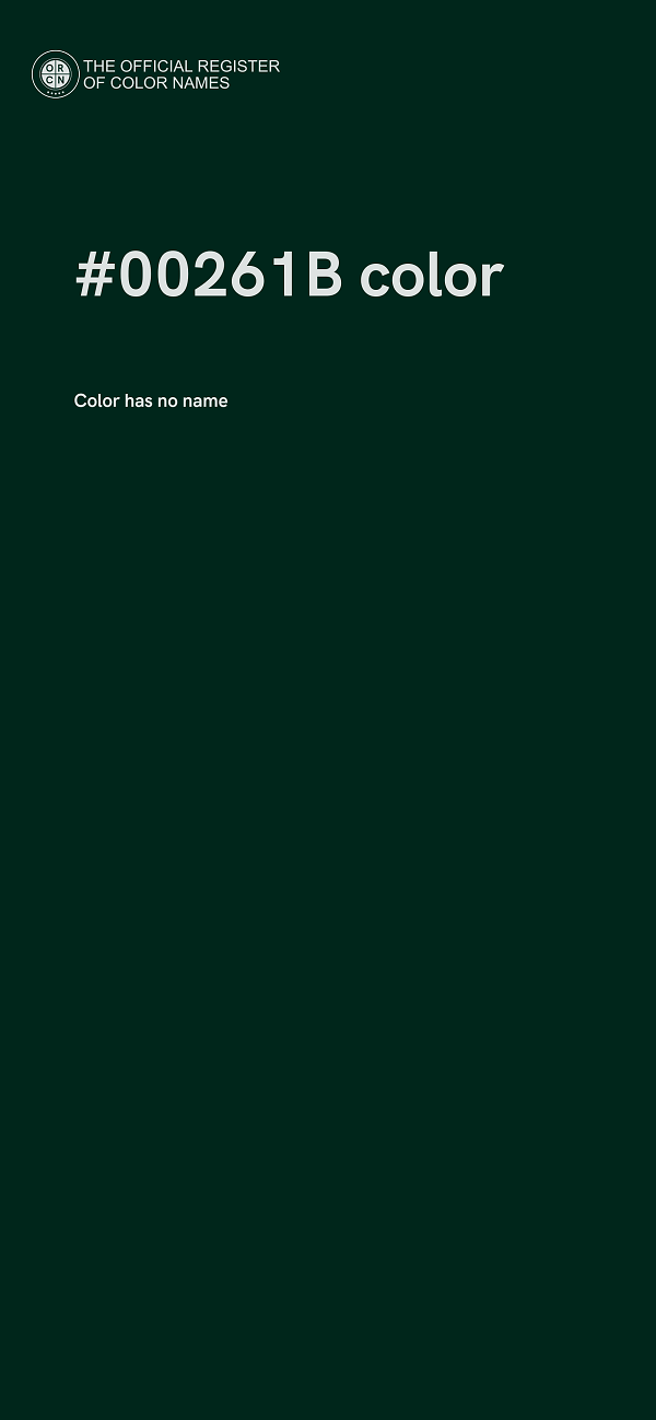 #00261B color image