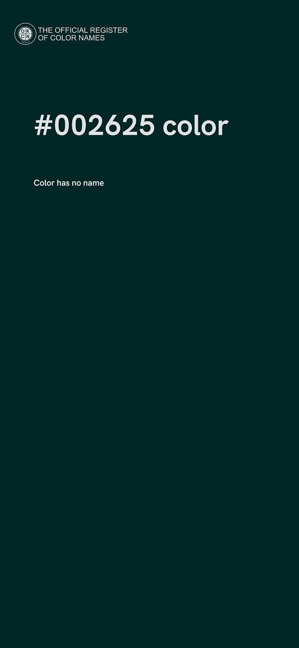 #002625 color image