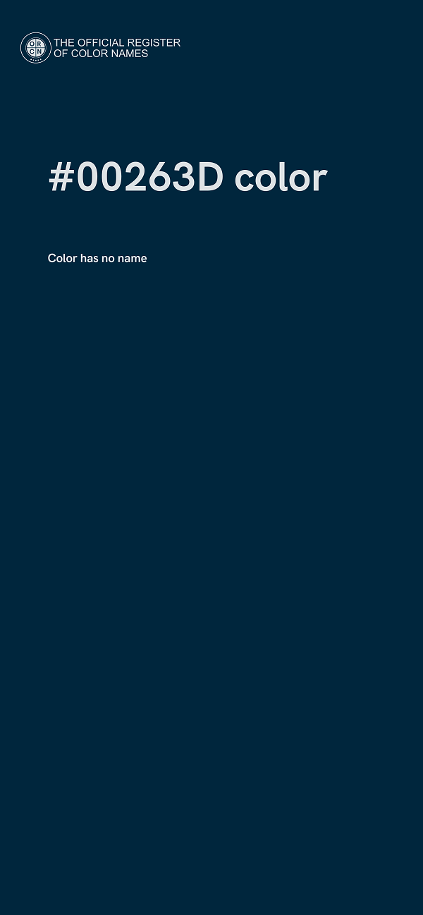 #00263D color image