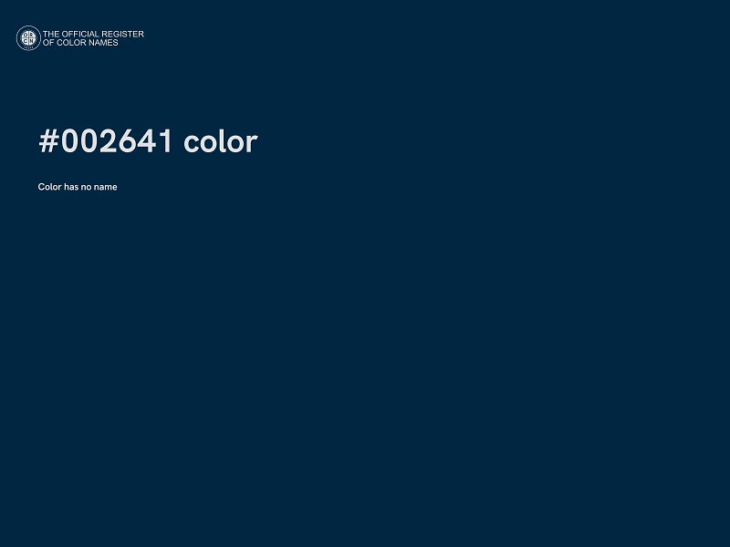 #002641 color image