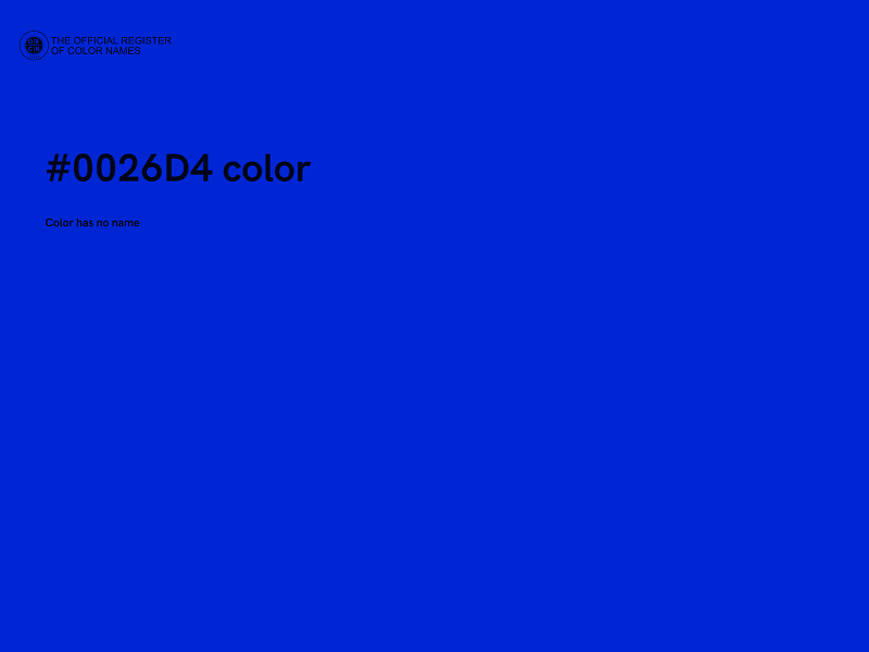 #0026D4 color image