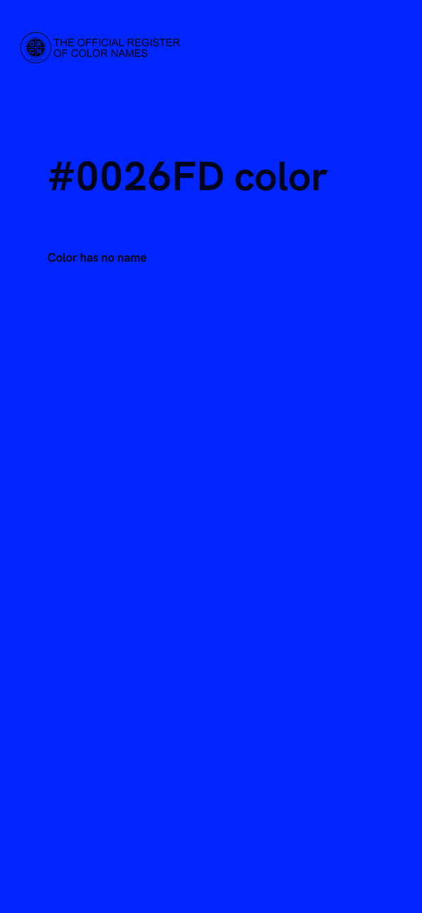#0026FD color image