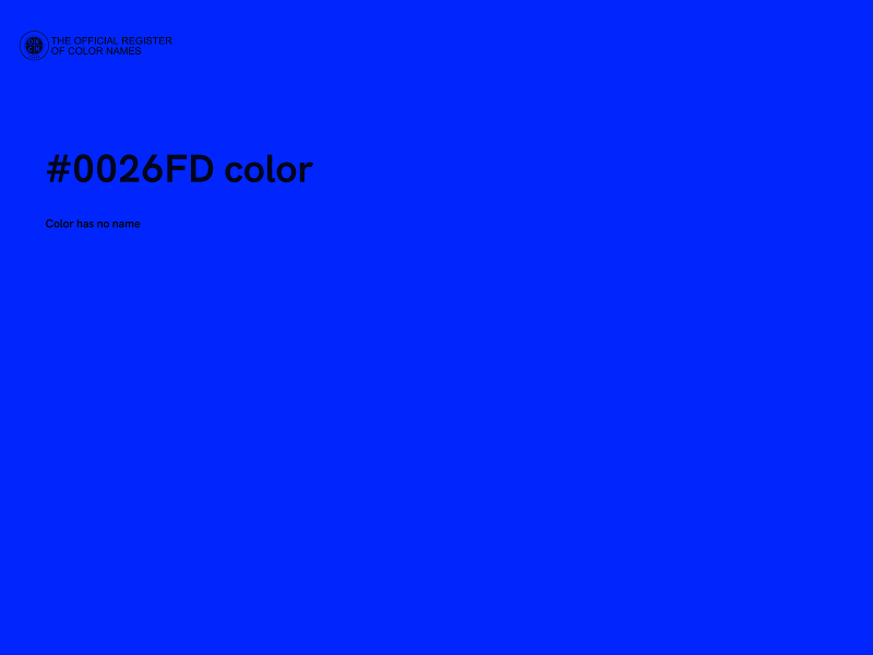 #0026FD color image