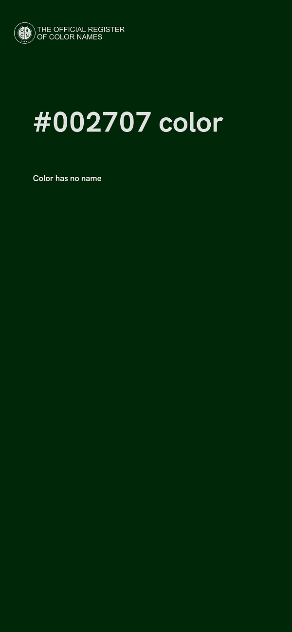 #002707 color image