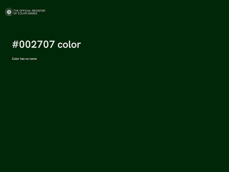 #002707 color image