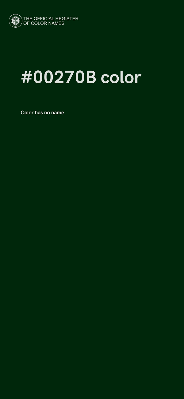 #00270B color image