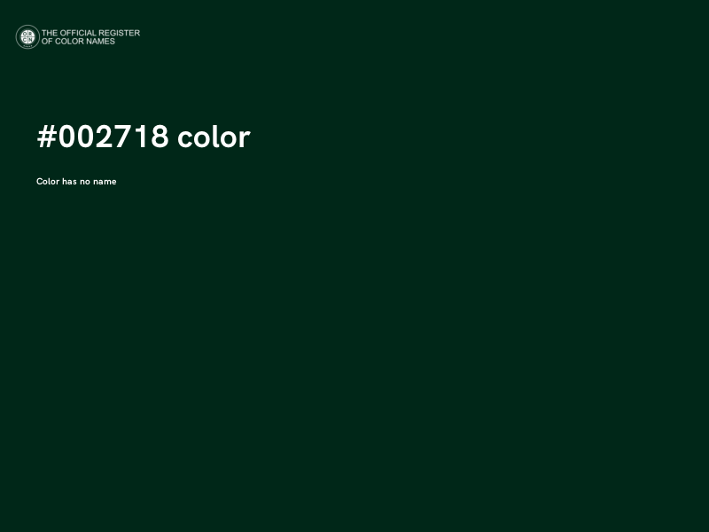 #002718 color image
