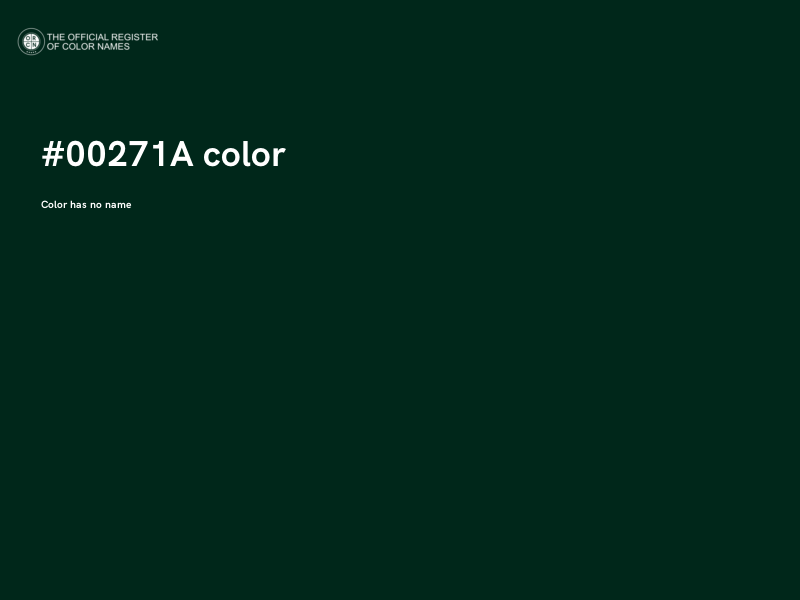 #00271A color image