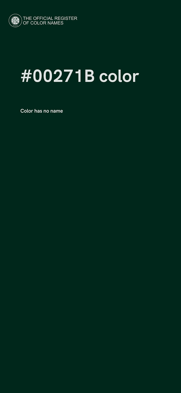#00271B color image