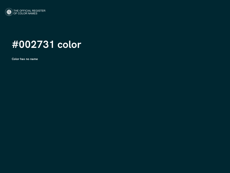 #002731 color image