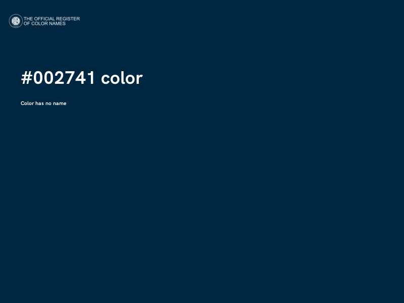 #002741 color image